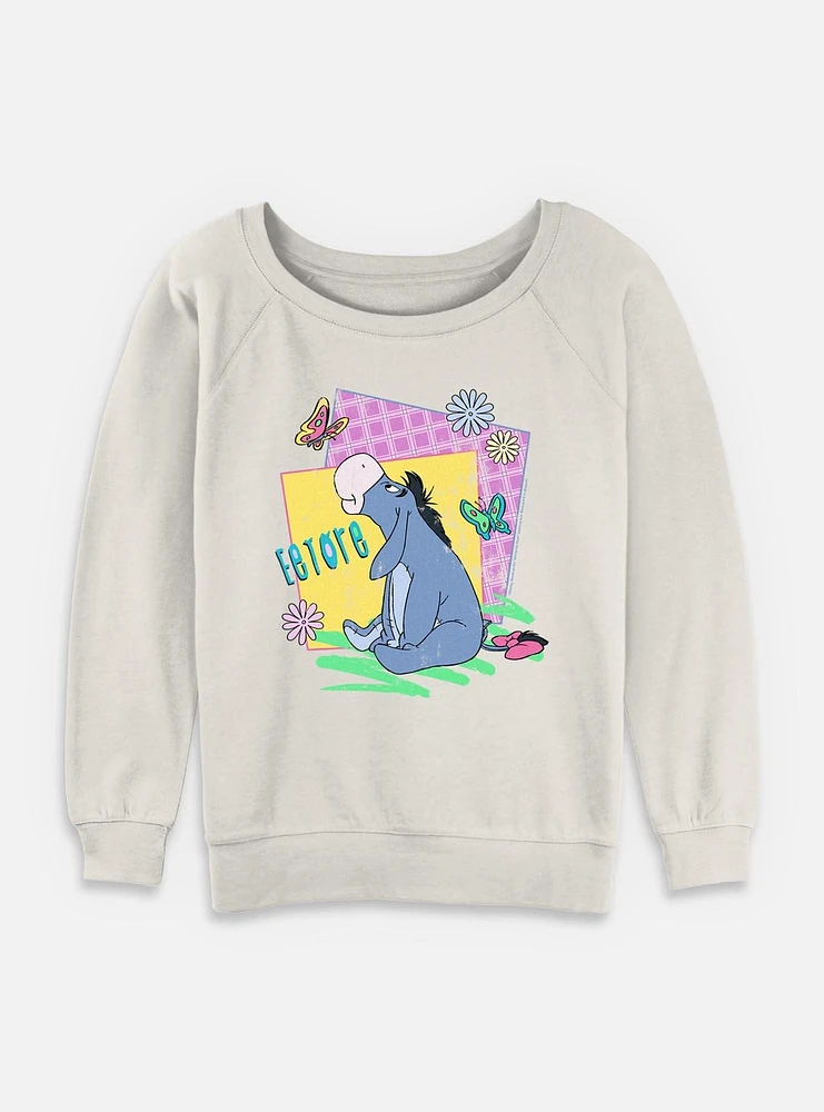 Disney Winnie The Pooh 90s Eeyore Womens Slouchy Sweatshirt