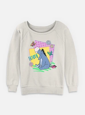Disney Winnie The Pooh 90s Eeyore Womens Slouchy Sweatshirt