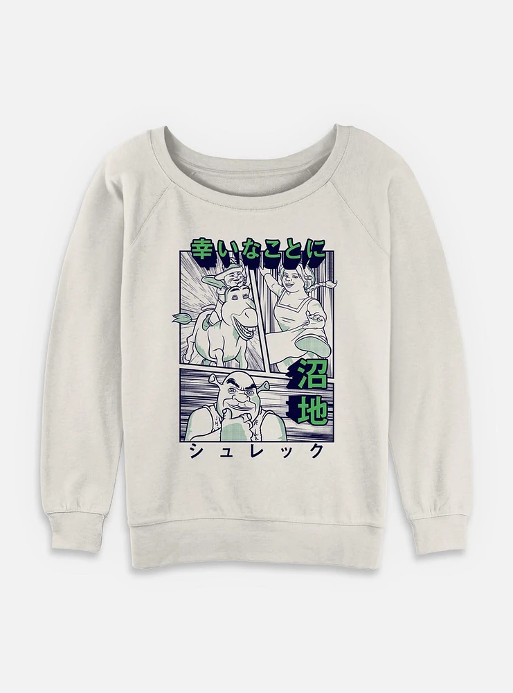 Shrek Kanji Womens Slouchy Sweatshirt