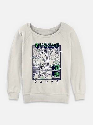 Shrek Kanji Womens Slouchy Sweatshirt