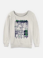 Shrek Kanji Womens Slouchy Sweatshirt