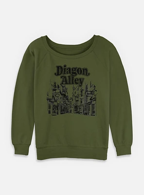 Harry Potter Diagon Line Womens Slouchy Sweatshirt