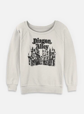 Harry Potter Diagon Line Womens Slouchy Sweatshirt