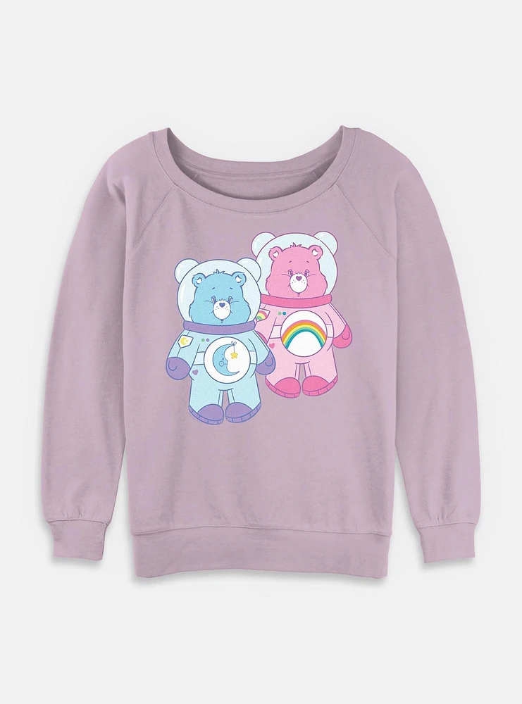 Care Bears Space Suits Womens Slouchy Sweatshirt
