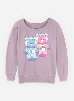 Care Bears Space Suits  Womens Slouchy Sweatshirt