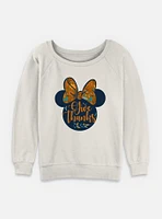 Disney Minnie Mouse Give Thanks Womens Slouchy Sweatshirt
