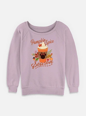 Disney Minnie Mouse Pumpkin Spice Womens Slouchy Sweatshirt