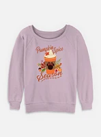 Disney Minnie Mouse Pumpkin Spice Womens Slouchy Sweatshirt