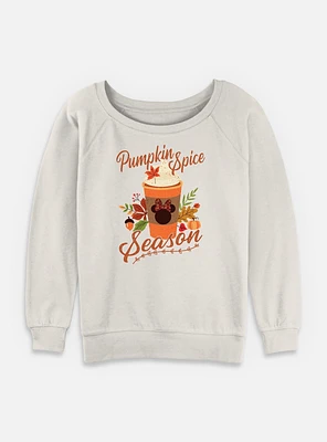 Disney Minnie Mouse Pumpkin Spice Womens Slouchy Sweatshirt
