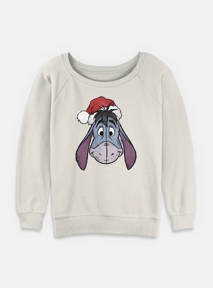 Disney Winnie The Pooh Santeeyore Womens Slouchy Sweatshirt