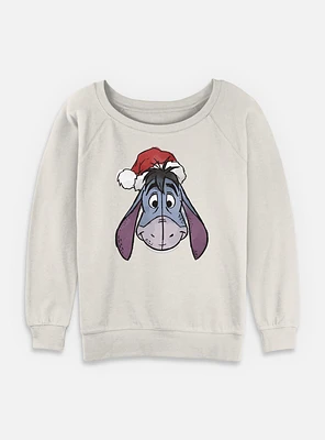 Disney Winnie The Pooh Santeeyore Womens Slouchy Sweatshirt