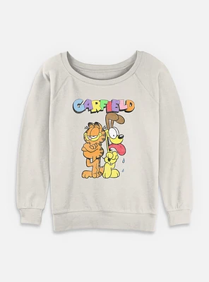 Garfield Best Buds & Odie Womens Slouchy Sweatshirt