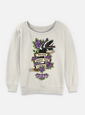 Beetlejuice Untrusting Sandworm Womens Slouchy Sweatshirt