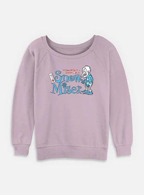 A Year Without Santa Snow Badge Womens Slouchy Sweatshirt