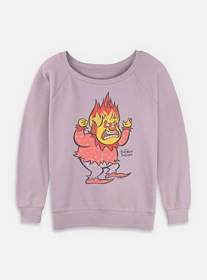 A Year Without Santa Vintage Heat Womens Slouchy Sweatshirt