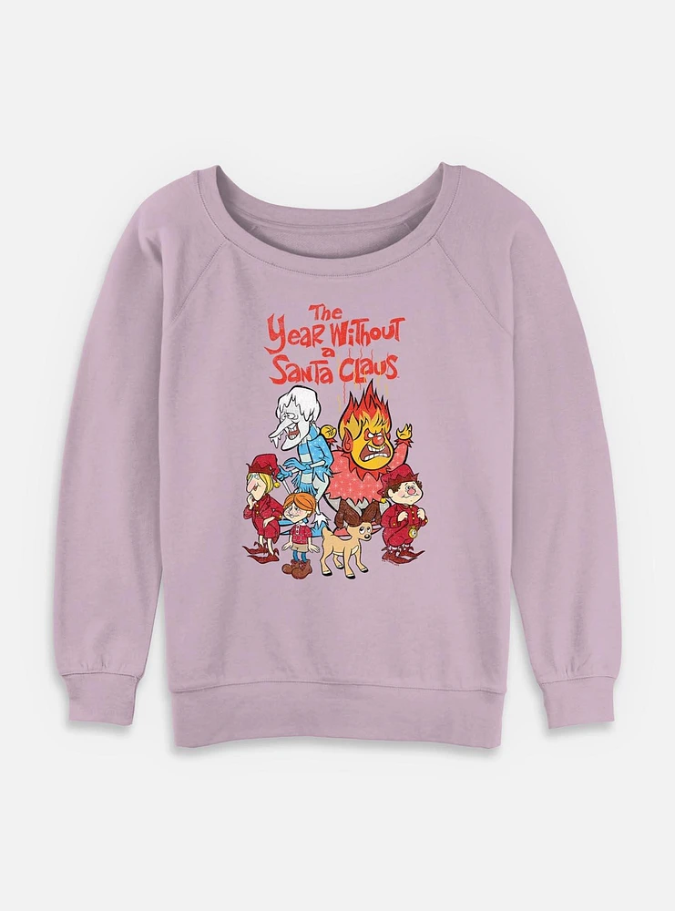 A Year Without Santa Logo Group Womens Slouchy Sweatshirt
