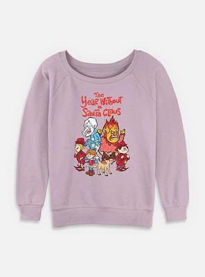 A Year Without Santa Logo Group Womens Slouchy Sweatshirt