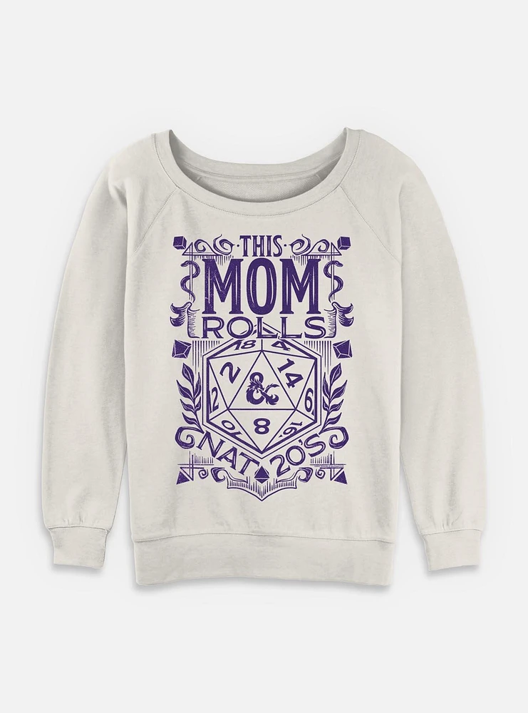 Dungeons & Dragons Rolling Nat Twenties Womens Slouchy Sweatshirt