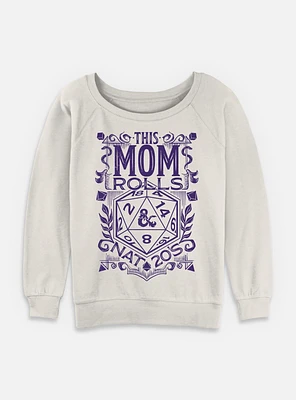 Dungeons & Dragons Rolling Nat Twenties Womens Slouchy Sweatshirt
