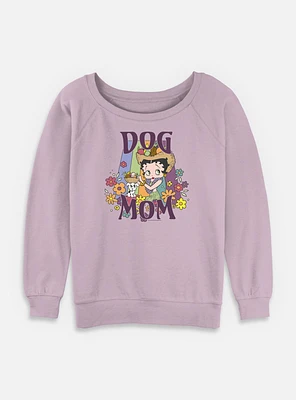 Betty Boop Dog Mom Womens Slouchy Sweatshirt