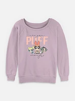 The Powerpuff Girls Puff Enough Womens Slouchy Sweatshirt