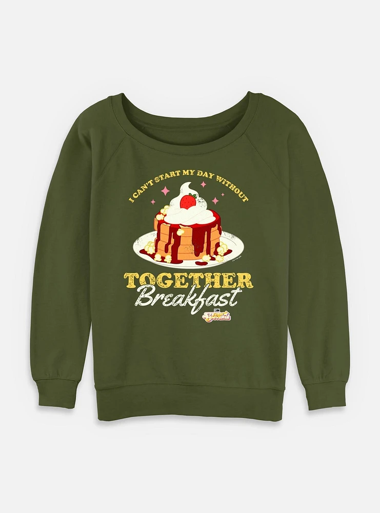 Steven Universe Together Breakfast Womens Slouchy Sweatshirt