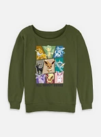 Pokemon All About Eevee Womens Slouchy Sweatshirt