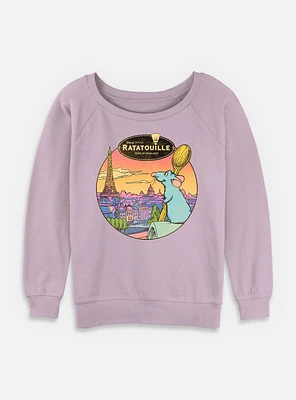 Disney Pixar Ratatouille Le Rat Parisian Womens Slouchy Sweatshirt
