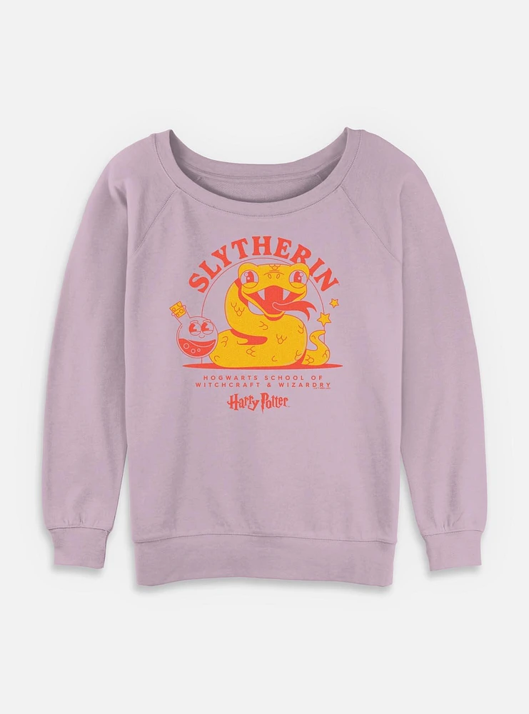 Harry Potter Witchcraft Slytherin Womens Slouchy Sweatshirt