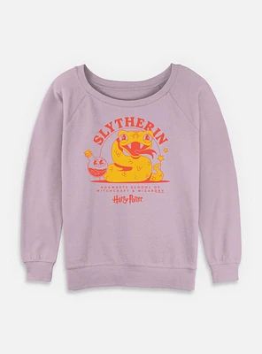 Harry Potter Witchcraft Slytherin Womens Slouchy Sweatshirt