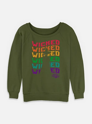 Wizard Of Oz Wicked Wavy Womens Slouchy Sweatshirt