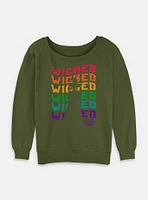 Wizard Of Oz Wicked Wavy Womens Slouchy Sweatshirt