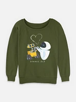 Disney Pixar WALL-E Sparks Fly Womens Slouchy Sweatshirt