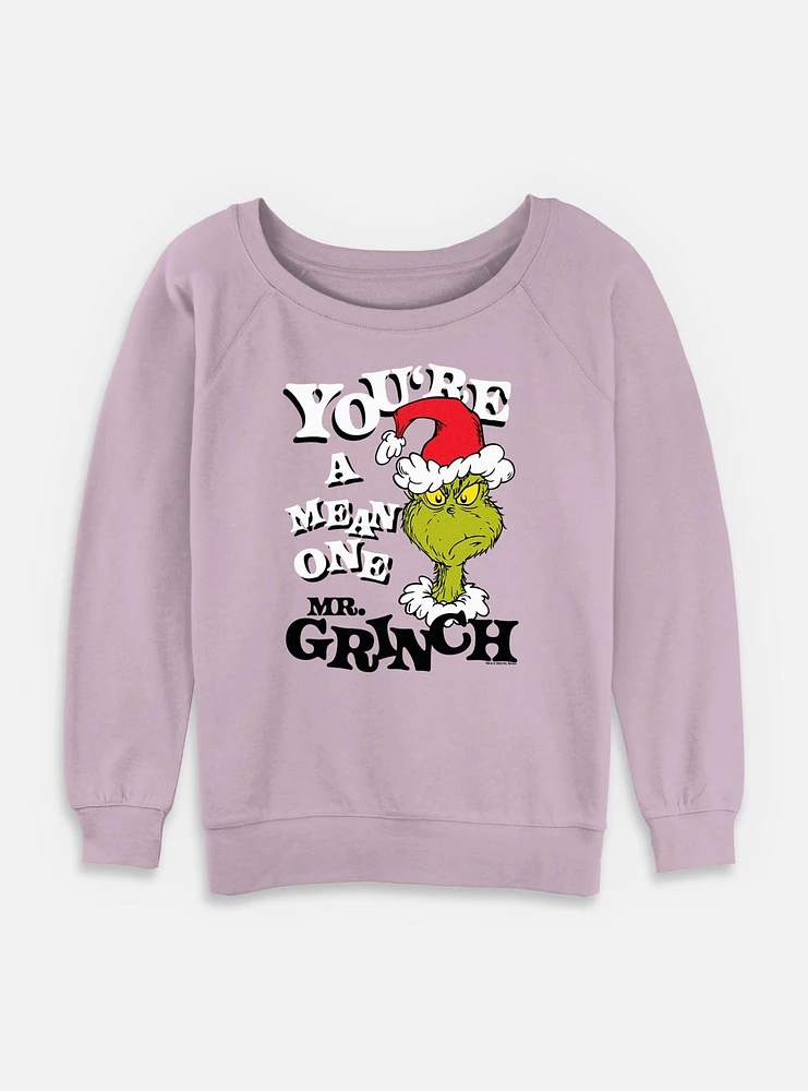 Dr. Seuss Mean One Mr Womens Slouchy Sweatshirt