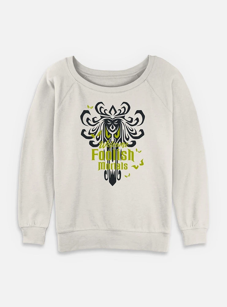 Disney Haunted Mansion Eyes Foolish Mortals Womens Slouchy Sweatshirt
