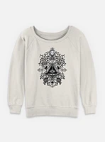 Disney Haunted Mansion Symbols Womens Slouchy Sweatshirt