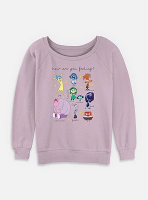 Disney Pixar Inside Out Textbook Of Emotions Womens Slouchy Sweatshirt