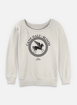 Percy Jackson And The Olympians Camp Half Blood Logo Womens Slouchy Sweatshirt