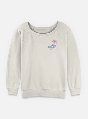 Disney Sleeping Beauty Fairy Trio Pocket Womens Slouchy Sweatshirt