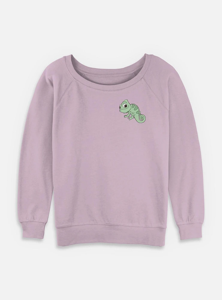 Disney Tangled Pascal Pocket Womens Slouchy Sweatshirt