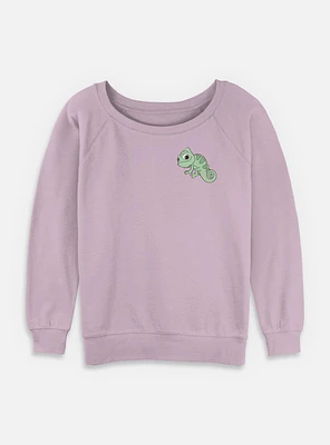 Disney Tangled Pascal Pocket Womens Slouchy Sweatshirt
