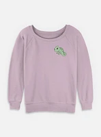 Disney Tangled Pascal Pocket Womens Slouchy Sweatshirt