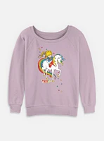 Rainbow Brite And Starlite Womens Slouchy Sweatshirt