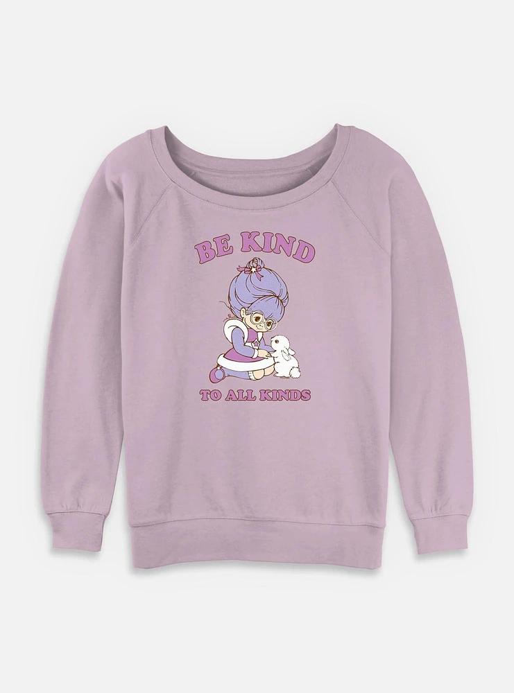 Rainbow Brite Kind To All Womens Slouchy Sweatshirt