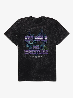Hot Girls Love Pro Wrestling Mineral Wash T-Shirt