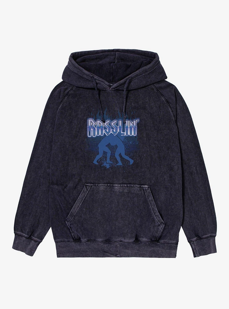 Wrestling Rasslin' Mineral Wash Hoodie