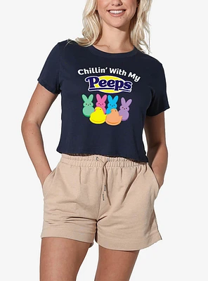 Peeps Easter Chillin' With My Womens Crop Top