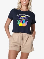 Peeps Easter Chillin' With My Womens Crop Top