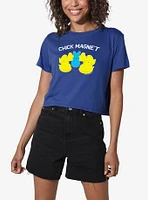 Peeps Easter Chick Magnet With Bunny Womens Crop Top