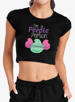 Peeps Easter I'm A Peeple Person Baby Rib Womens Crop Top